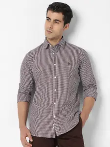 Van Heusen Sport Men Slim Fit Micro Checks Opaque Checked Casual Shirt