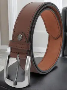Metronaut Men Textured Leather Formal Belt