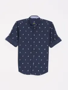Allen Solly Junior Boys Slim Fit Printed Casual Shirt
