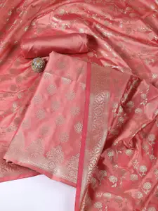 Meena Bazaar Art Silk Unstitched Dress Material