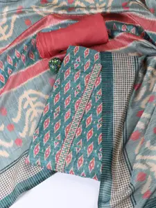 Meena Bazaar Printed Art Silk Unstitched Dress Material