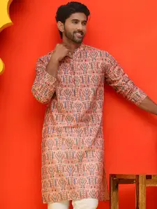 Anouk Men Floral Embroidered Chikankari Floral Kurta