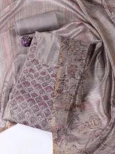 Meena Bazaar Printed Art Silk Unstitched Dress Material