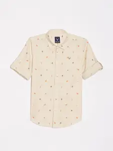 Allen Solly Junior Boys Slim Fit Opaque Printed Casual Shirt