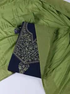 Meena Bazaar Embroidered Art Silk Unstitched Dress Material