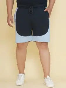 John Pride Plus Size Men Colourblocked Technology Shorts