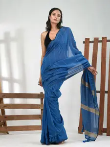 Charukriti Striped Pure Cotton Saree