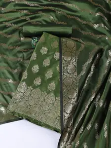 Meena Bazaar Art Silk Unstitched Dress Material