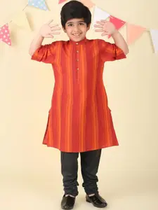 Fabindia Boys Striped Gotta Patti Kurta