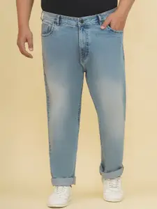 John Pride Plus Size Men Mid-Rise Stretchable Low Distress Jeans