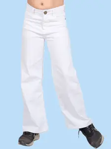 ADBUCKS Girls Wide Leg High-Rise Stretchable Jeans