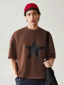 Moda Rapido Men Printed Drop-Shoulder Sleeves Pockets T-shirt