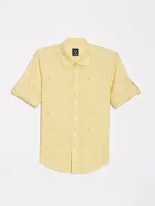 Allen Solly Junior Boys Slim Fit Opaque Printed Casual Shirt