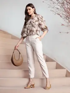 all about you Floral Print Tropical Empire Top