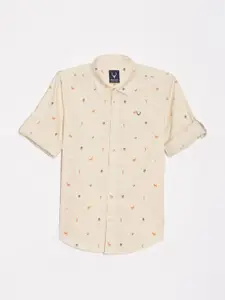 Allen Solly Junior Boys Slim Fit Opaque Printed Casual Shirt