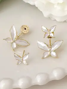 SUBHAGALANKAR Gold-Plated Contemporary Drop Earrings