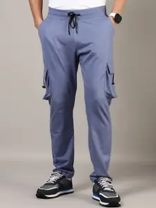 V-Mart Men Cotton Mid Rise Cargo Track Pant