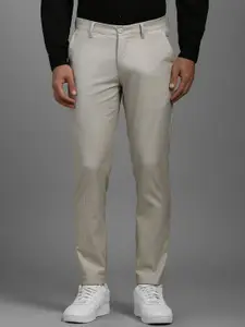 Louis Philippe Men Printed Slim Fit Trousers