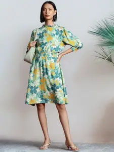 all about you Floral Print Fit & Flare Dress