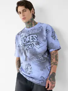 The Souled Store Men Printed Oversized T-shirt