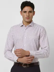 Peter England Men Slim Fit Opaque Striped Formal Shirt