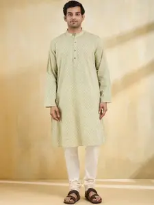 Fabindia Men Mirror Work Kurta