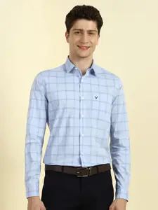 Allen Solly Men Slim Fit Windowpane Checks Opaque Checked Formal Shirt