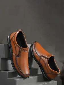 Provogue Men Leather Formal Slip-Ons