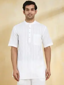 Fabindia Men Striped Thread Work Kurta