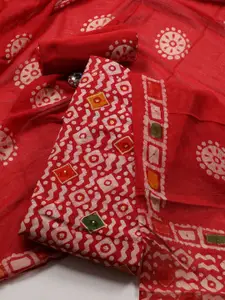 Meena Bazaar Printed Unstitched Dress Material