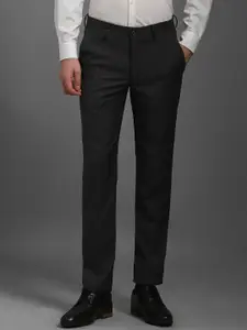 Louis Philippe Men Checked Slim Fit Trousers