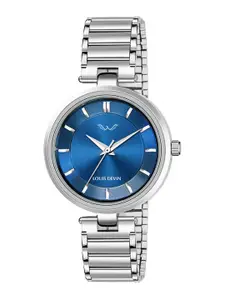LOUIS DEVIN Women Brass Dial & Stainless Steel Straps Analogue Watch LD-ZL152-BLU