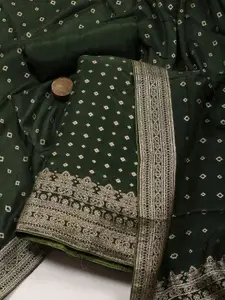 Meena Bazaar Art Silk Unstitched Dress Material