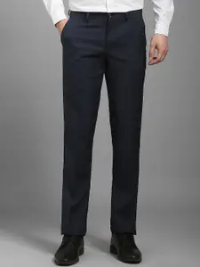 Louis Philippe Men Checked Slim Fit Trousers