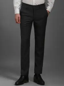 Louis Philippe Men Checked Slim Fit Trousers