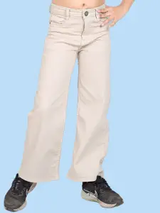 ADBUCKS Girls Wide Leg High-Rise Stretchable Jeans