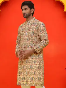 Anouk Men Floral Embroidered Chikankari Floral Kurta