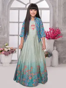 Tiny Kingdom Floral Print Georgette Maxi Dress