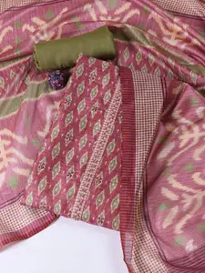 Meena Bazaar Printed Art Silk Unstitched Dress Material