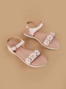 Fame Forever by Lifestyle Girls Embellished Open Toe Flats