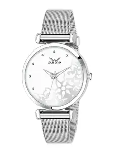 LOUIS DEVIN Women Brass Dial & Stainless Steel Straps Analogue Watch LD-L157-SLV-CH