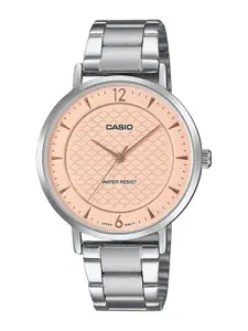 CASIO Women Dial & Stainless Steel Cuff Straps Analogue Watch A2430