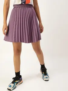 Moda Rapido Pleated Flared Mini Skirt
