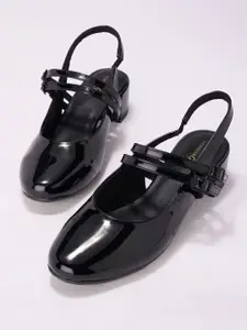 Forever Glam by Pantaloons PU Block Pumps with Buckles