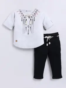 LITTLE COLLARS Boys Top with Trousers