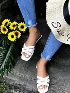 Deynvock Women Open Toe Flats