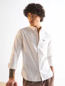 THE BEAR HOUSE Men Slim Fit Multi Stripes Opaque Striped Casual Shirt