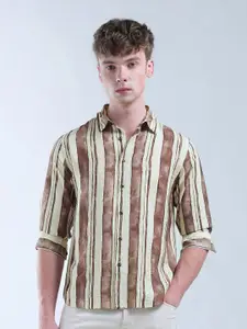 Flying Machine Men Classic Opaque Striped Casual Shirt