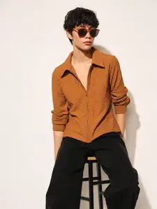 ONLY Women Slim Fit Opaque Casual Shirt