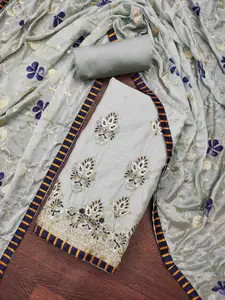 KIMISHA Embroidered Unstitched Dress Material